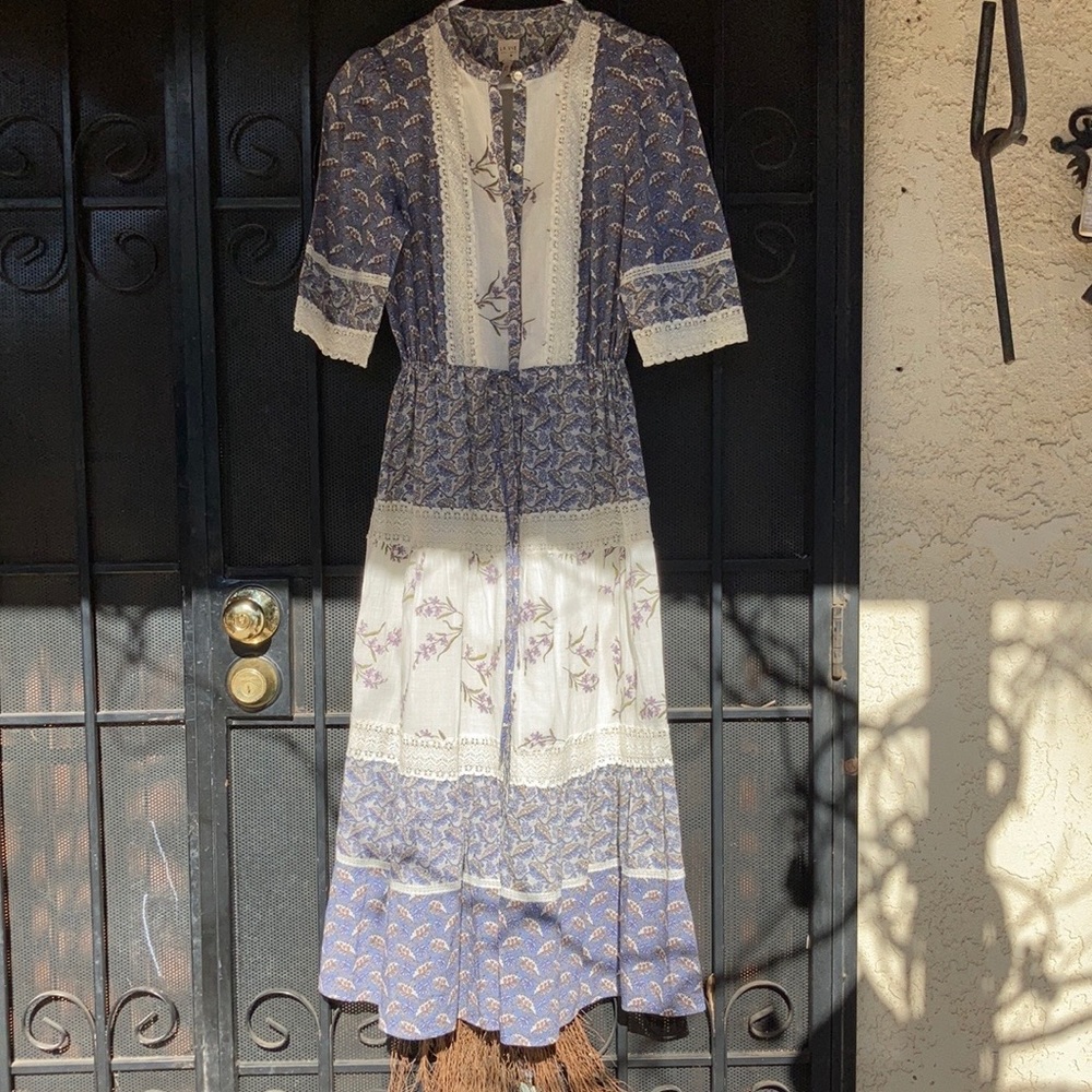 Peasant prairie cottagecore dress